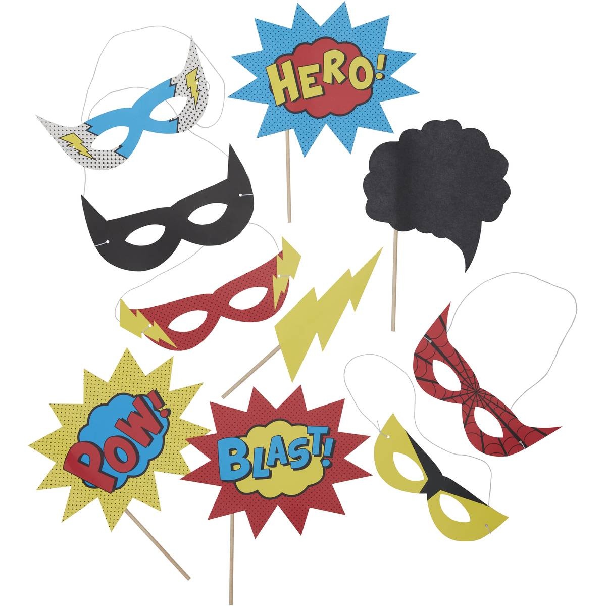 Photo Booth Props | Wedding And Party | Hobbycraft - Free Printable Superhero Photo Booth Props