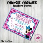 Photo : Make Your Own Minnie Mouse Image   Free Printable Minnie Mouse Baby Shower Invitations