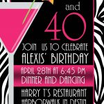 Pictures Of Stylish Women For 40Th Birthday Invitation | Free   Free Printable Surprise 40Th Birthday Party Invitations