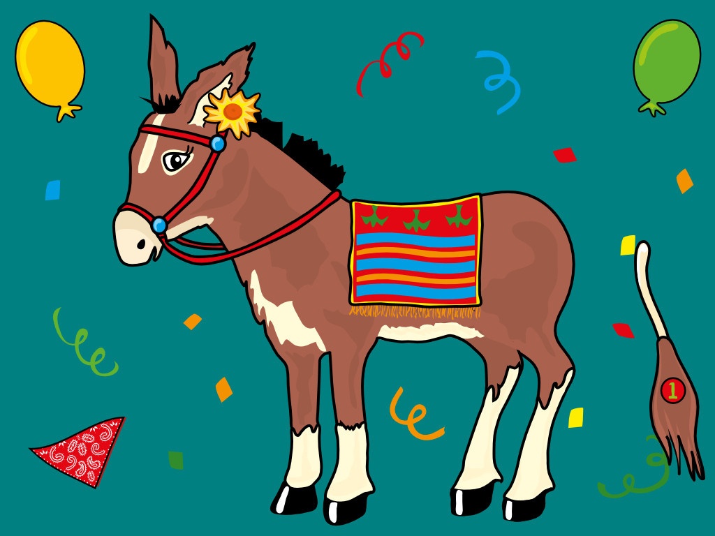 Pin The Tail On The Donkey Printable Pin The Tail On