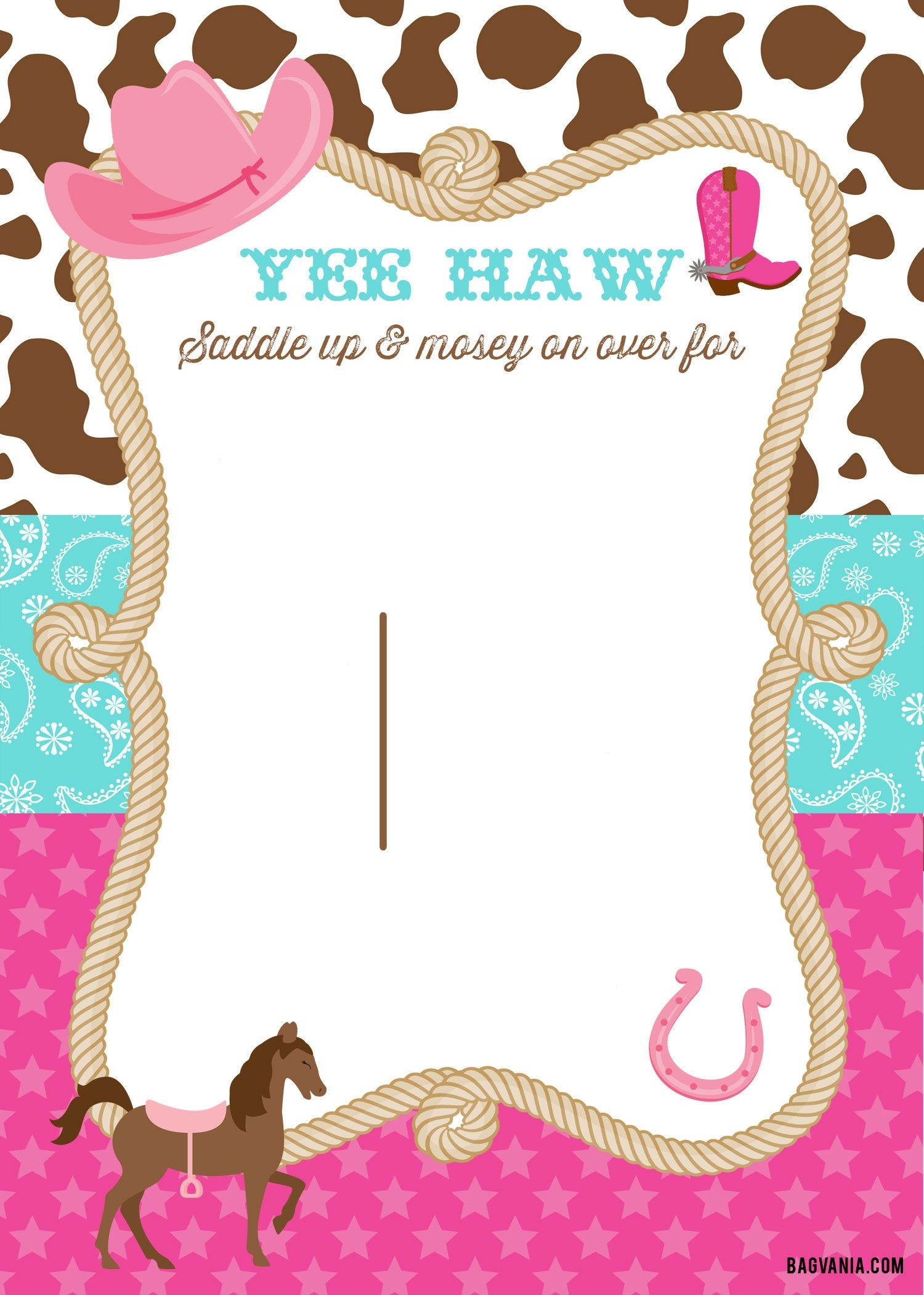 Pind.pattersaul On Peaches In 2019 | Cowgirl Birthday - Free Printable Cow Birthday Invitations