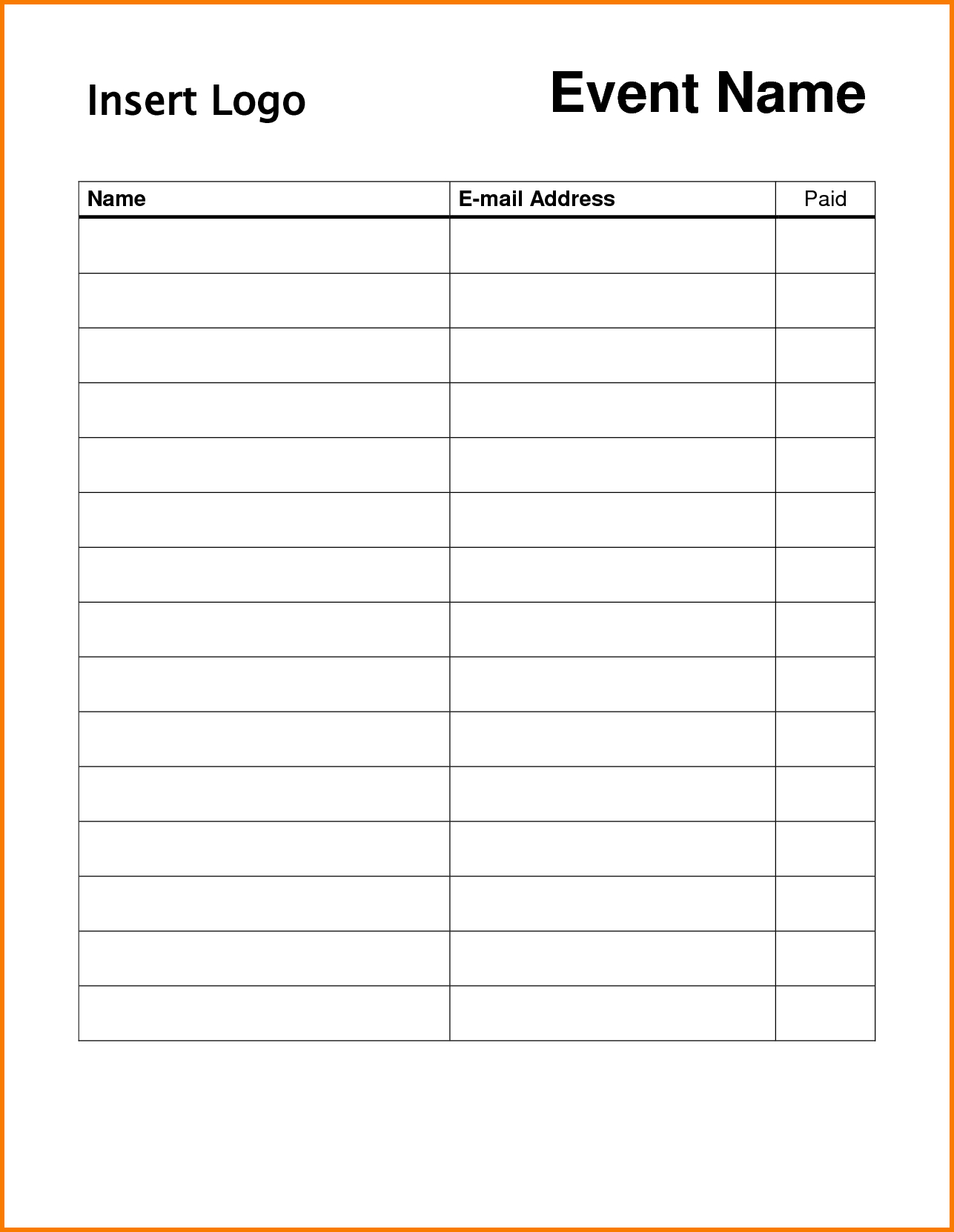 Pindonna Silva On Dojo Marketing Ideas | Sign In Sheet - Free Printable Sign In Sheet Template