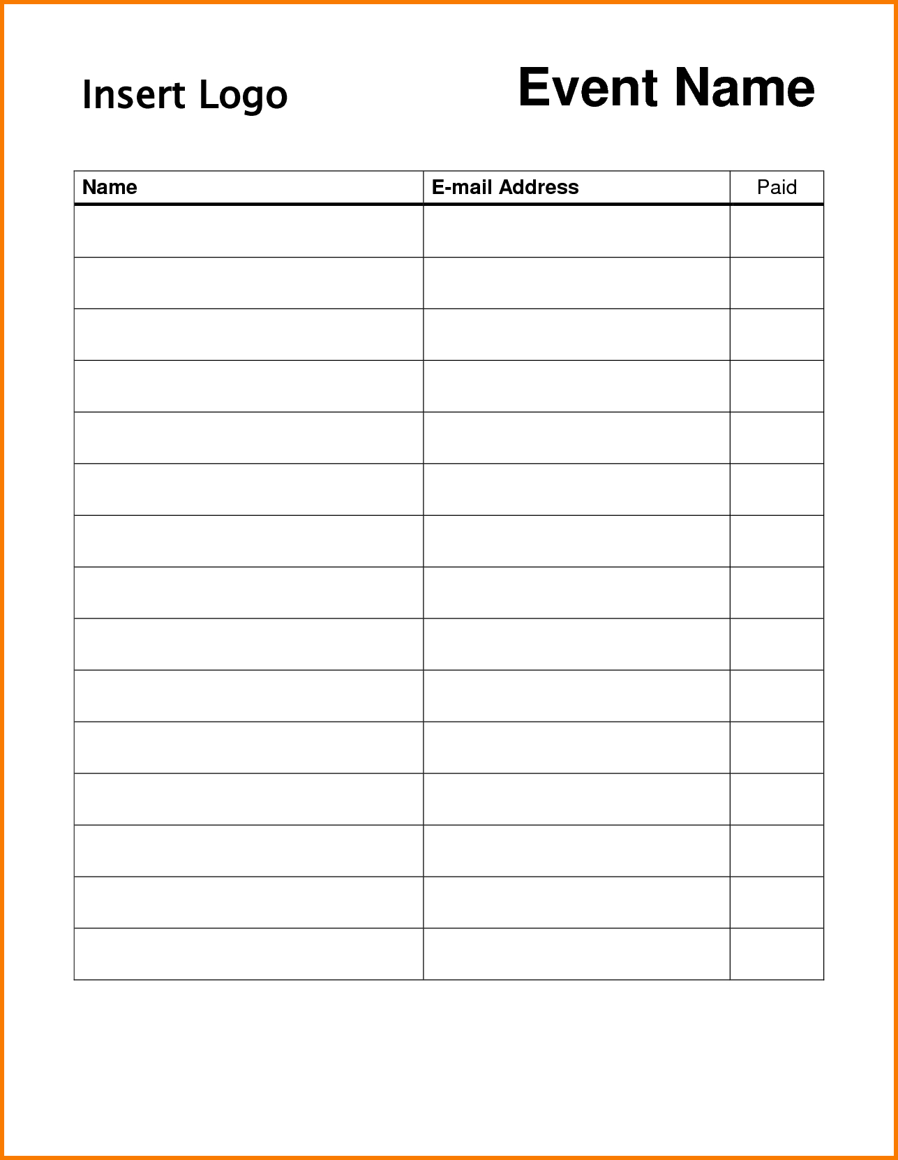 Editable Printable Sign Up Sheet Meeting | Sexiz Pix