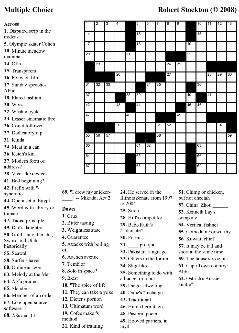 Pinjim Fraunberger On Crossword Puzzles | Printable Crossword - Free Printable Crossword Puzzles