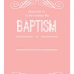 Pink Decorations   Free Printable Baptism & Christening Invitation   Free Printable Personalized Baptism Invitations