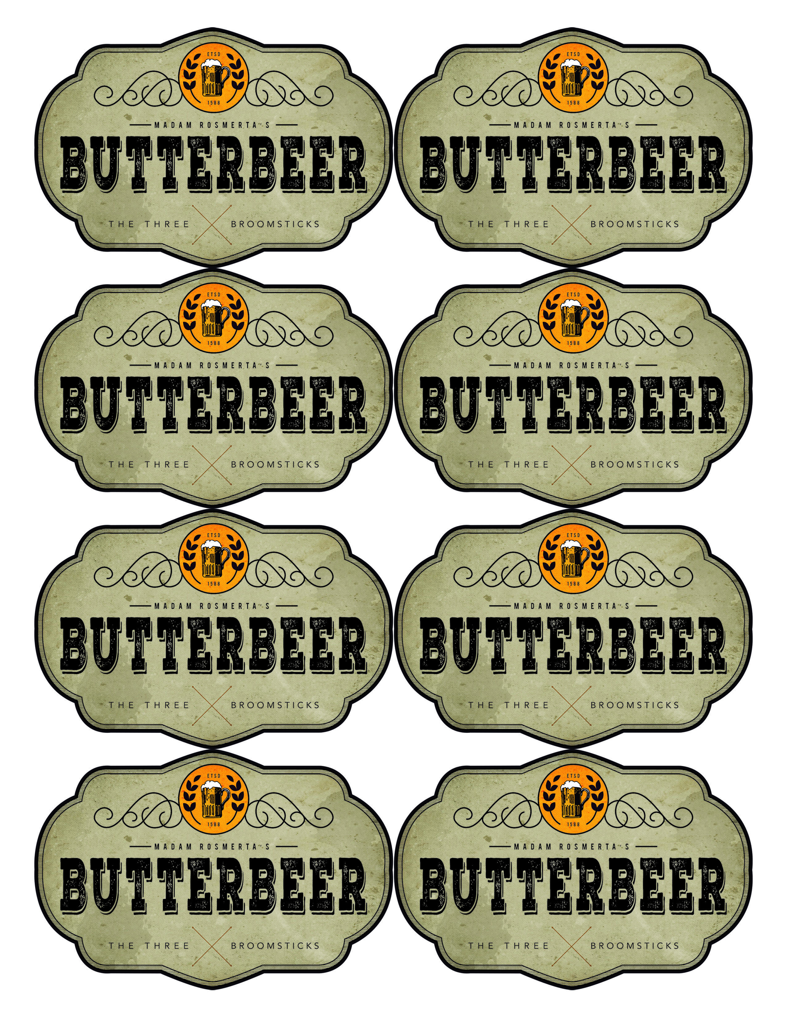 Pinkelly Toy Shoop On Harry Potter In 2019 | Harry Potter Bday - Free Printable Butterbeer Labels