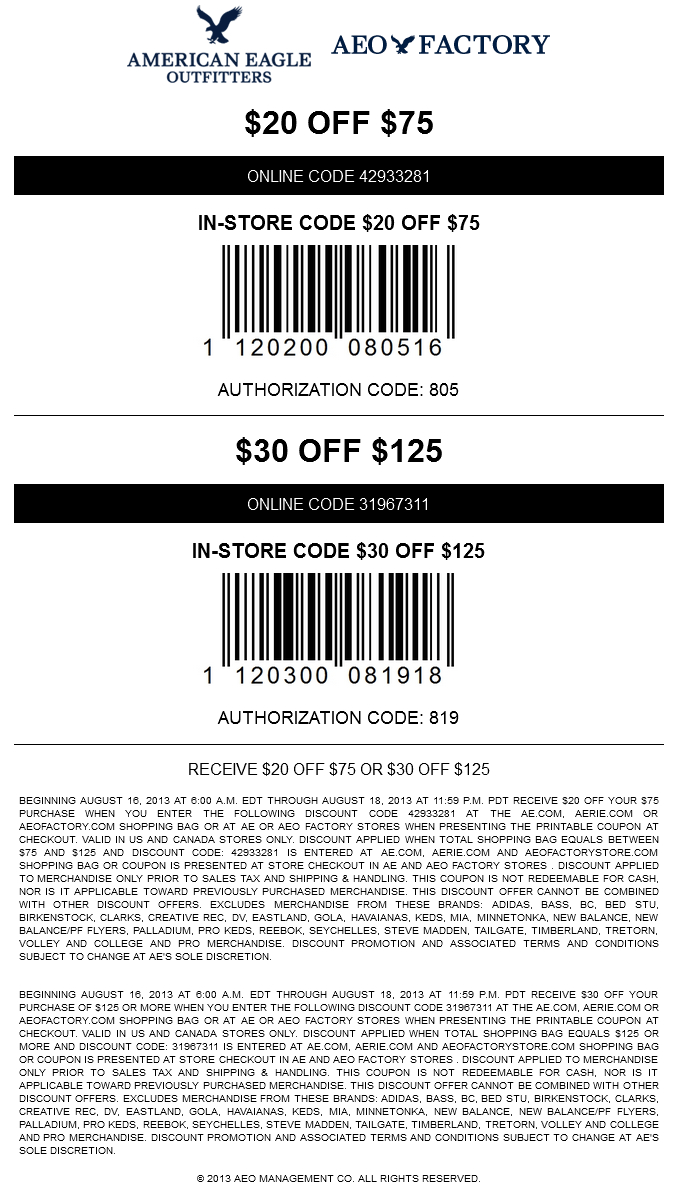 American Eagle Coupon 2025 Berty Chandra