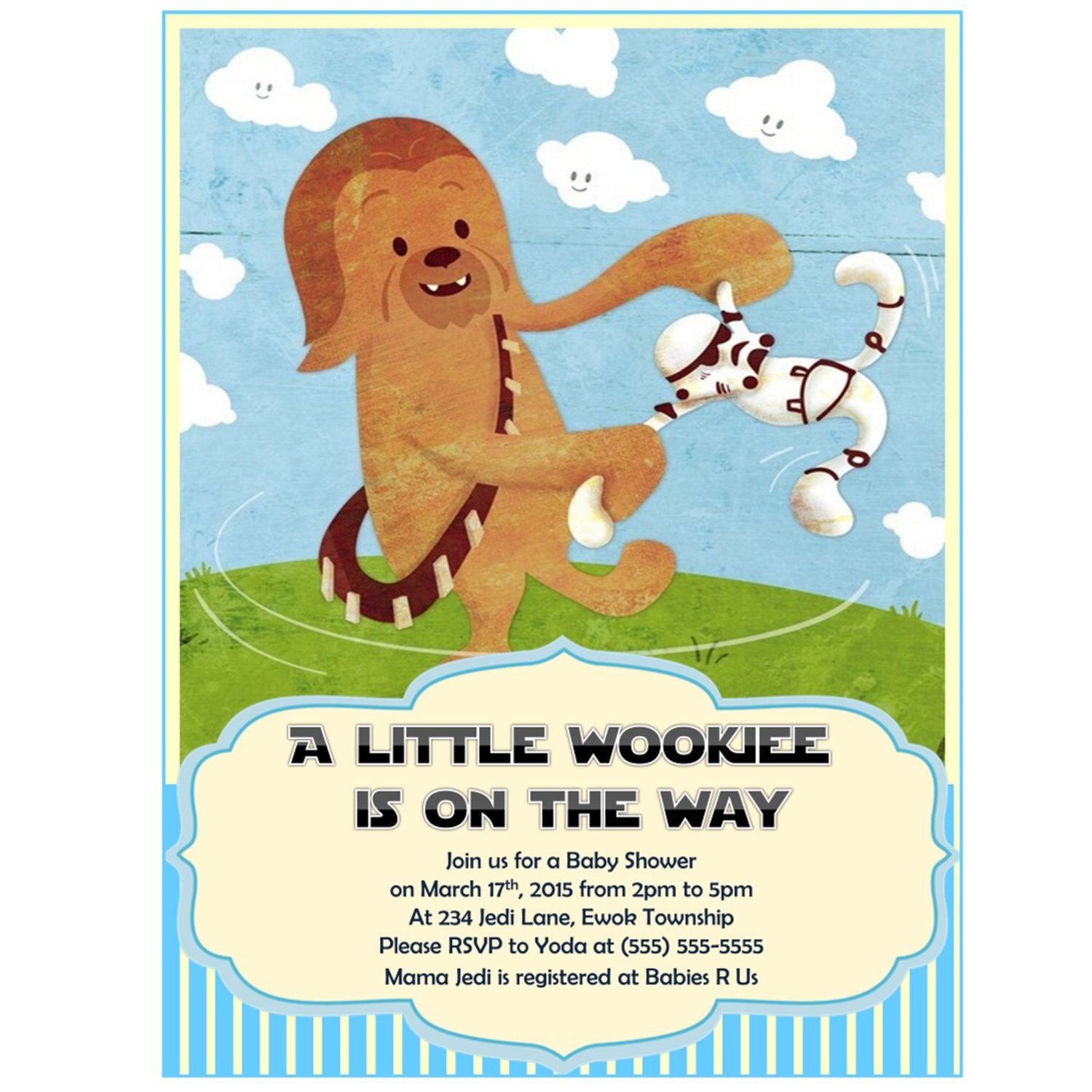 Pinstephanie Williams On Geeked Out: Star Wars | Baby Shower - Free Printable Star Wars Baby Shower Invites