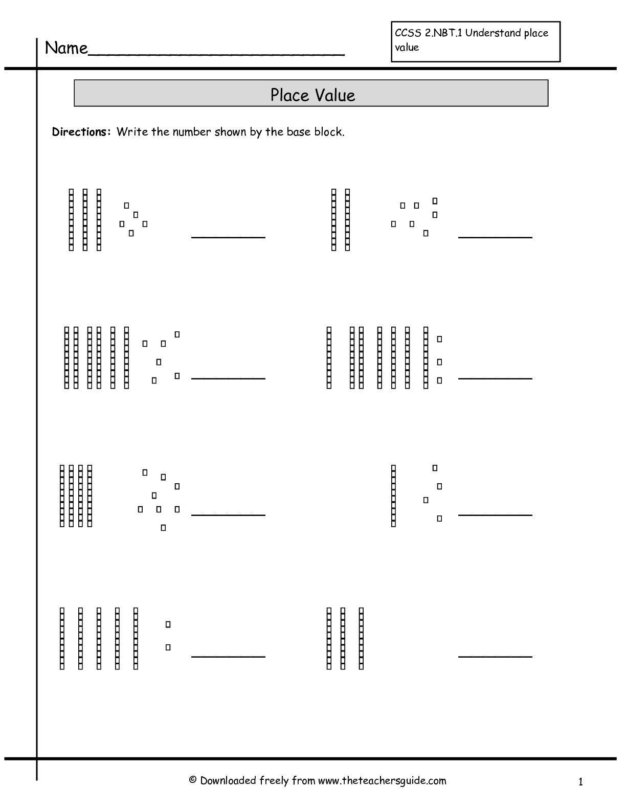 Ccss 2.nbt.3 Worksheets. Place Value WorksheetsRead And Write Numbers