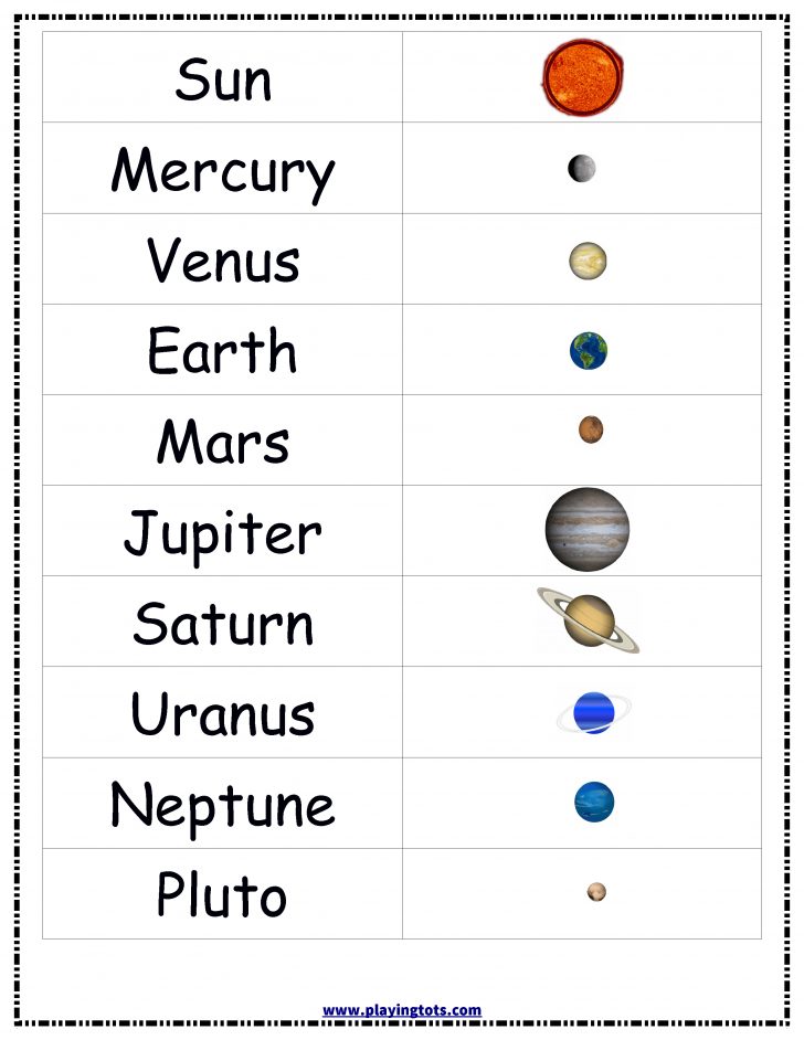 Free Printable Solar System Flashcards