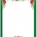 Poinsettia Valance Letterhead | Holiday Papers | Christmas Border   Free Printable Christmas Letterhead