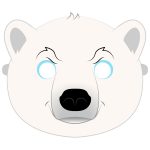 Polar Bear Mask Template | Free Printable Papercraft Templates   Free Printable Bear Mask