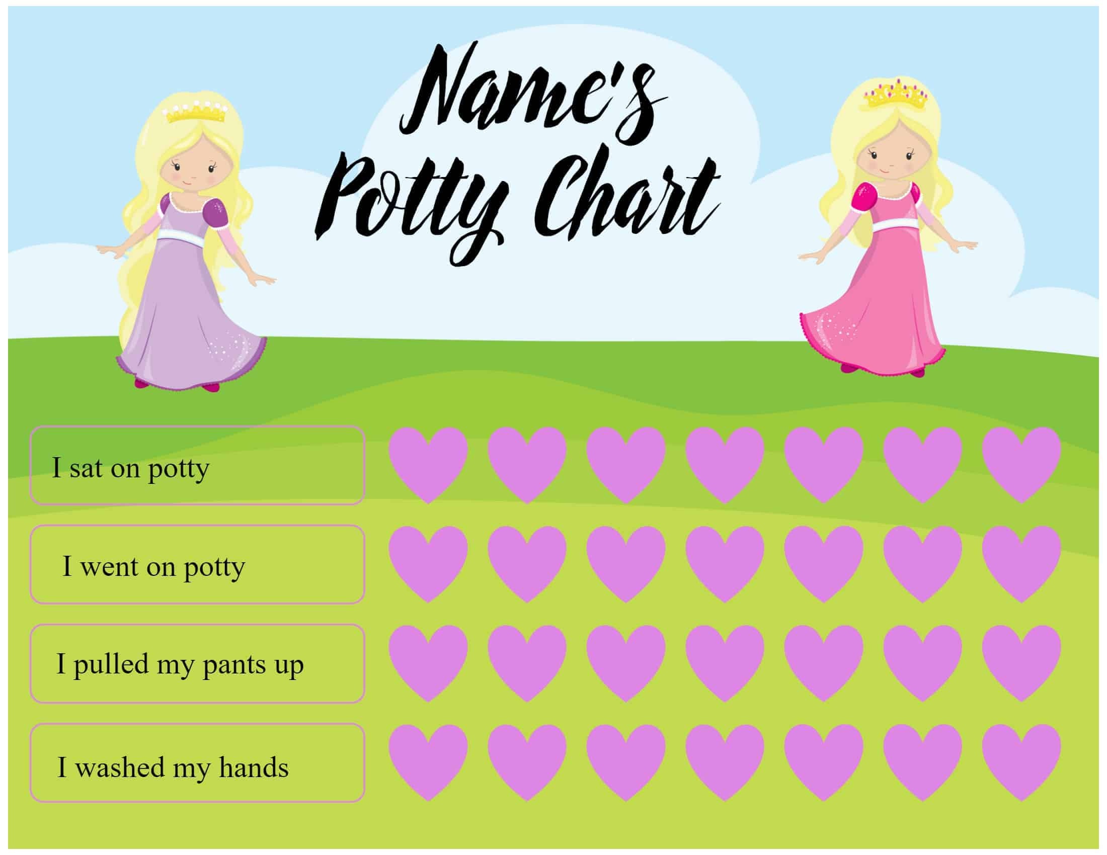 Potty Chart Diy | Free Online Potty Chart Maker | No Registration - Free Printable Potty Charts