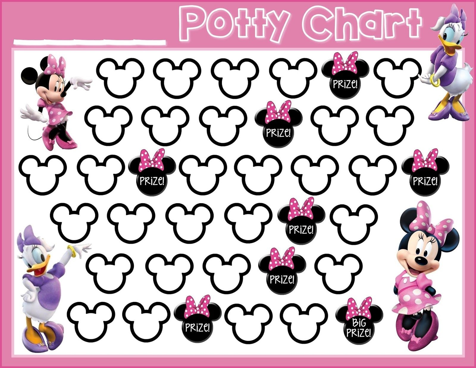 Minnie Mouse Potty Chart Printable Free
