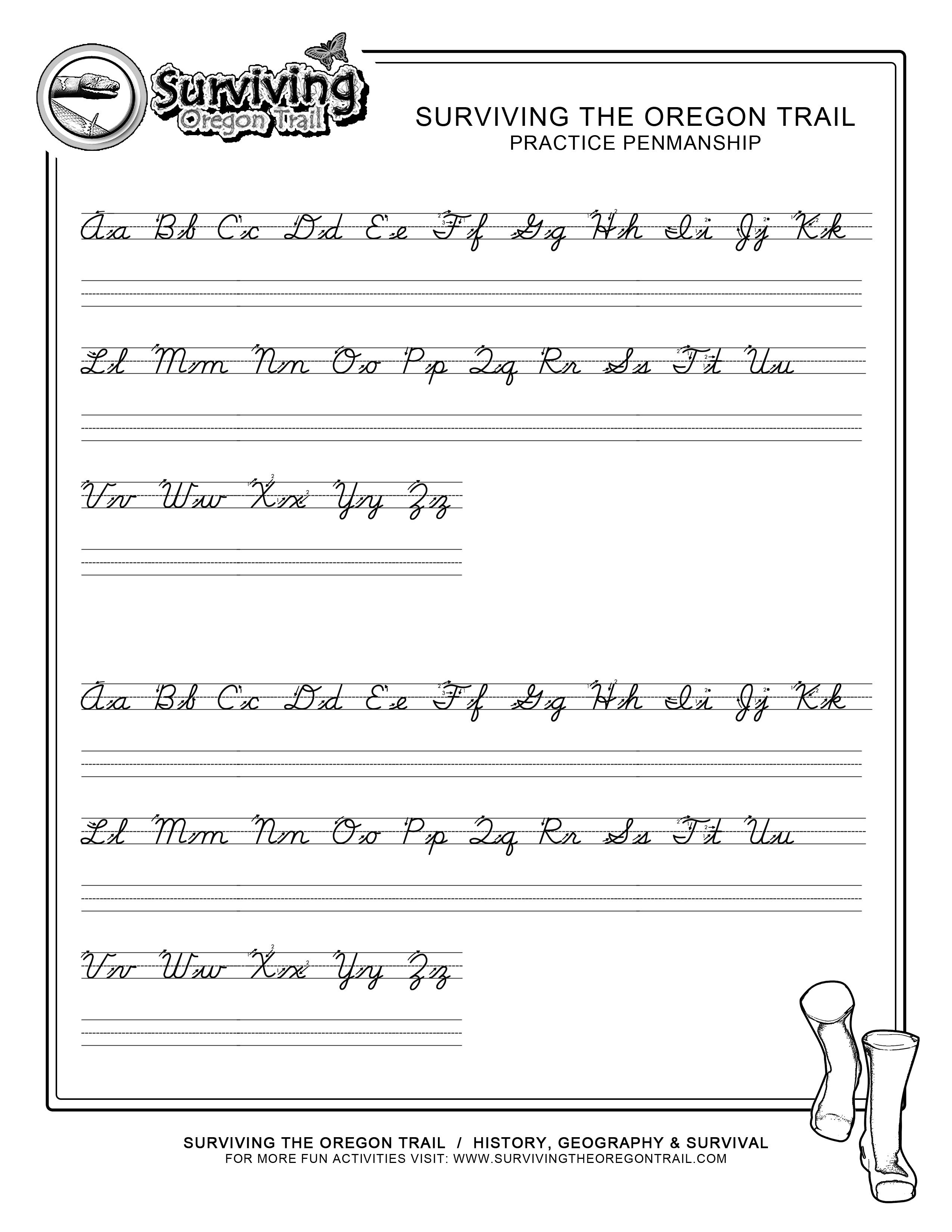 Practice Penmanship – Free Abc&amp;#039;s Printable Cursive Writing Worksheet - Free Printable Worksheets Handwriting Practice