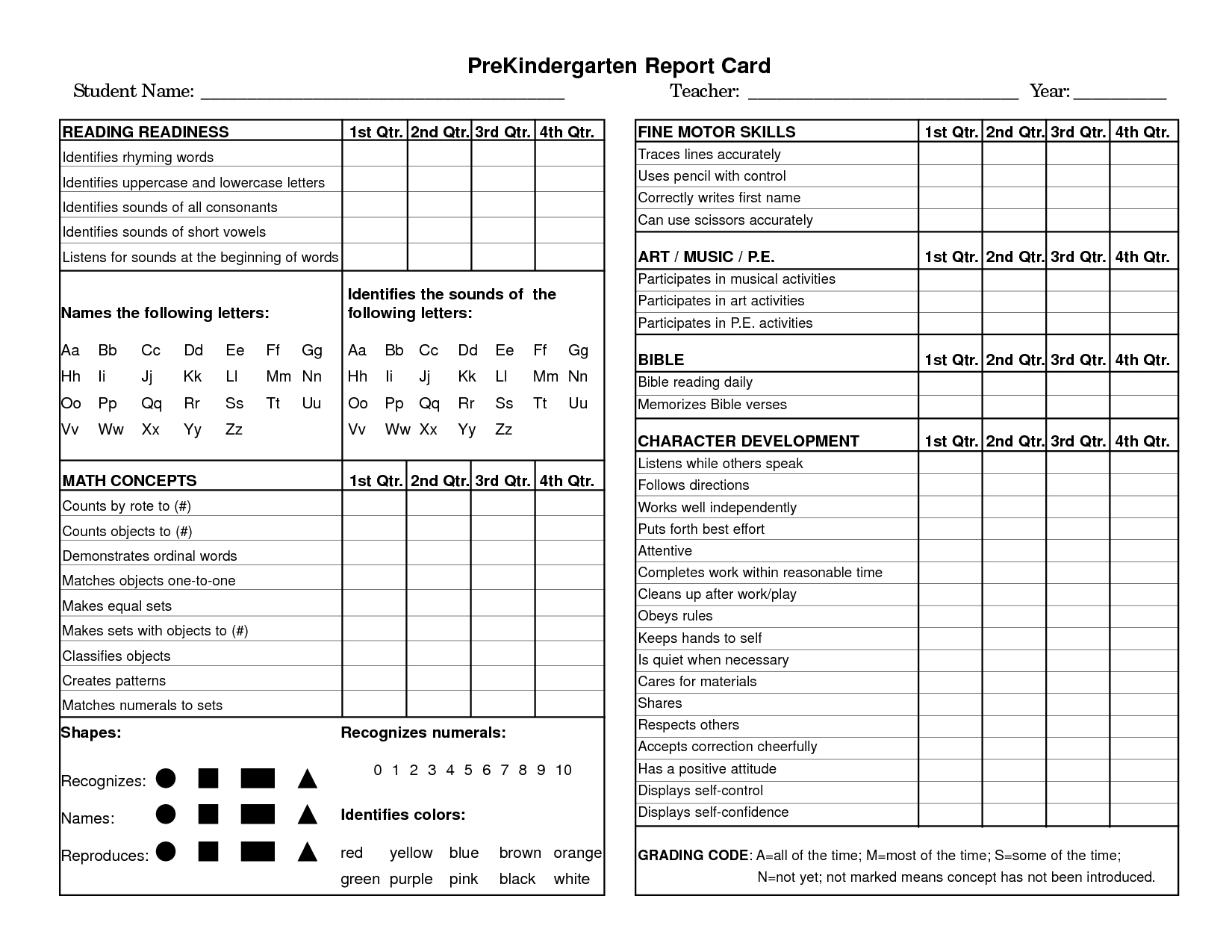 Preschool Progress Report Template | Childcare | Kindergarten Report - Free Printable Preschool Report Cards