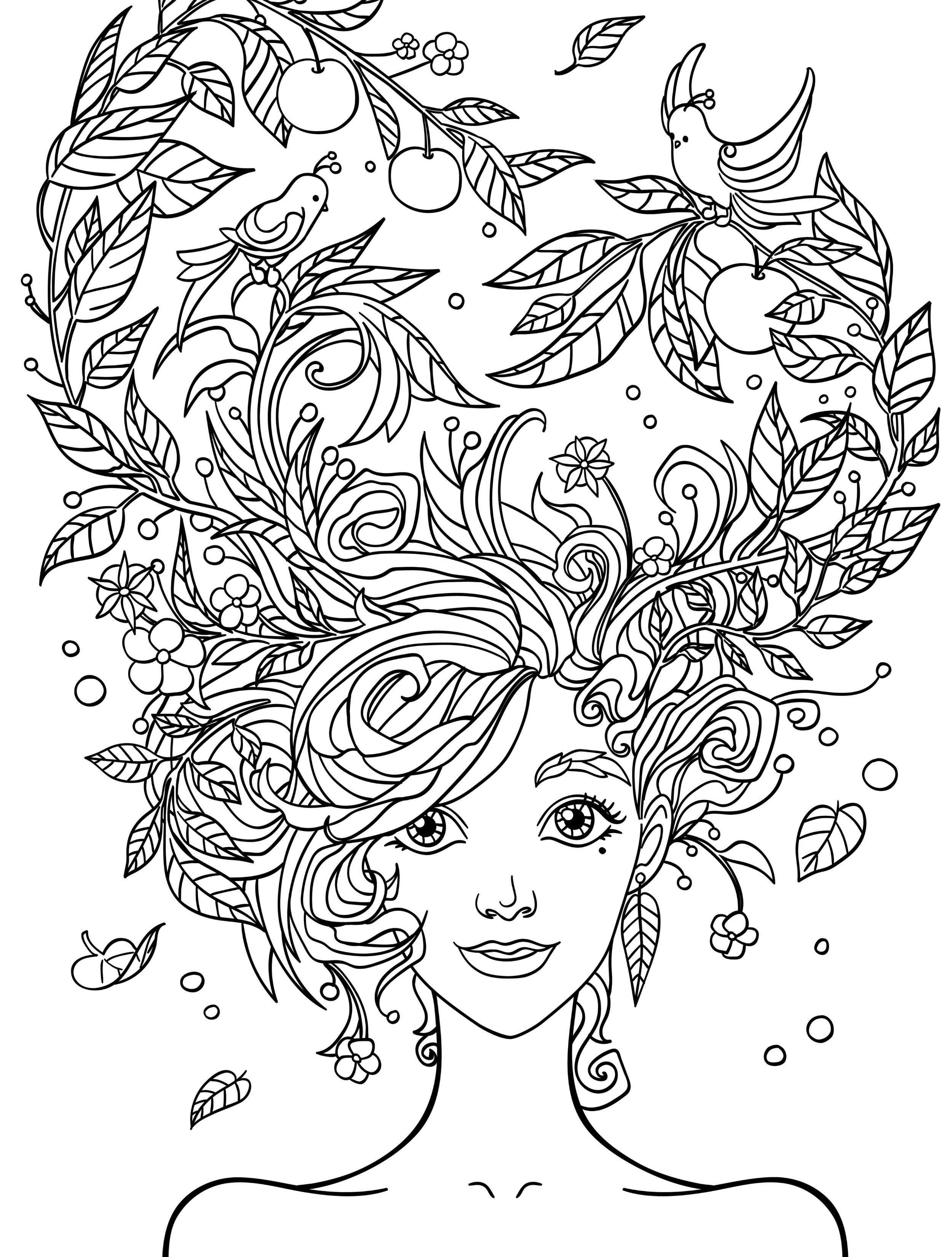 Pretty Coloring Pages For Adults Free Printable | People Coloring - Free Printable Coloring Book Pages For Adults