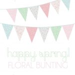Pretty Spring Floral Bunting | Photoshop | Wedding Bunting, Bunting   Baby Shower Bunting Free Printable
