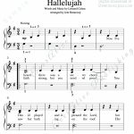 Print And Download. Hallelujah Easy Piano Music. Leonard Cohen   Free Printable Piano Sheet Music For Hallelujah By Leonard Cohen