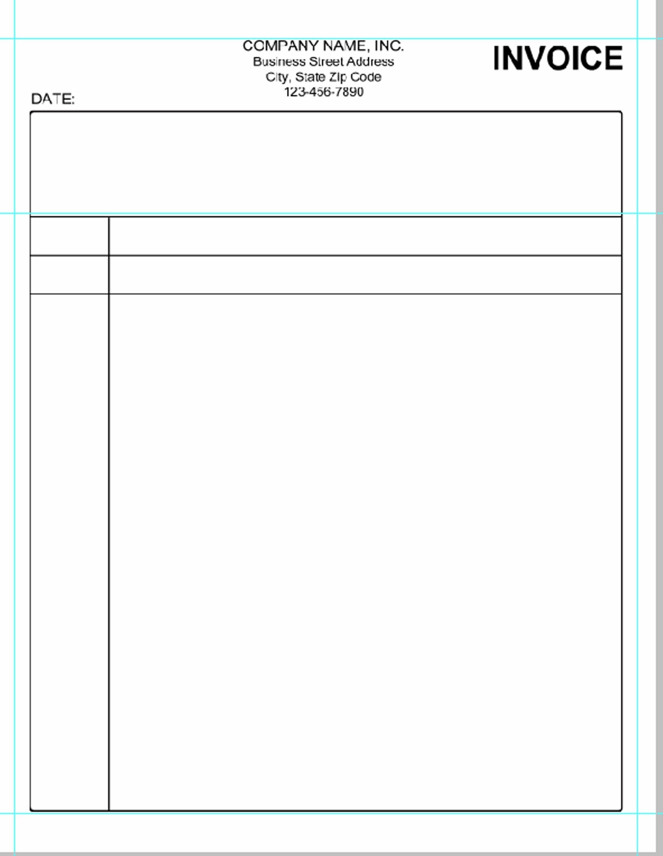 Print Blank Invoice Unique Free Printable Blank Invoice Sheet - Free Printable Blank Invoice