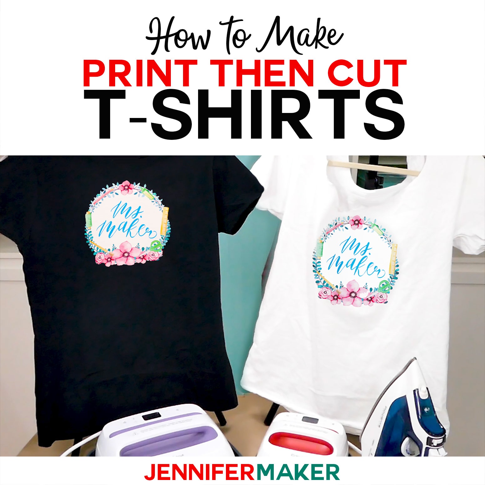 Print Then Cut Cricut Transfer T Shirts Jennifer Maker Free Printable Christmas Iron On