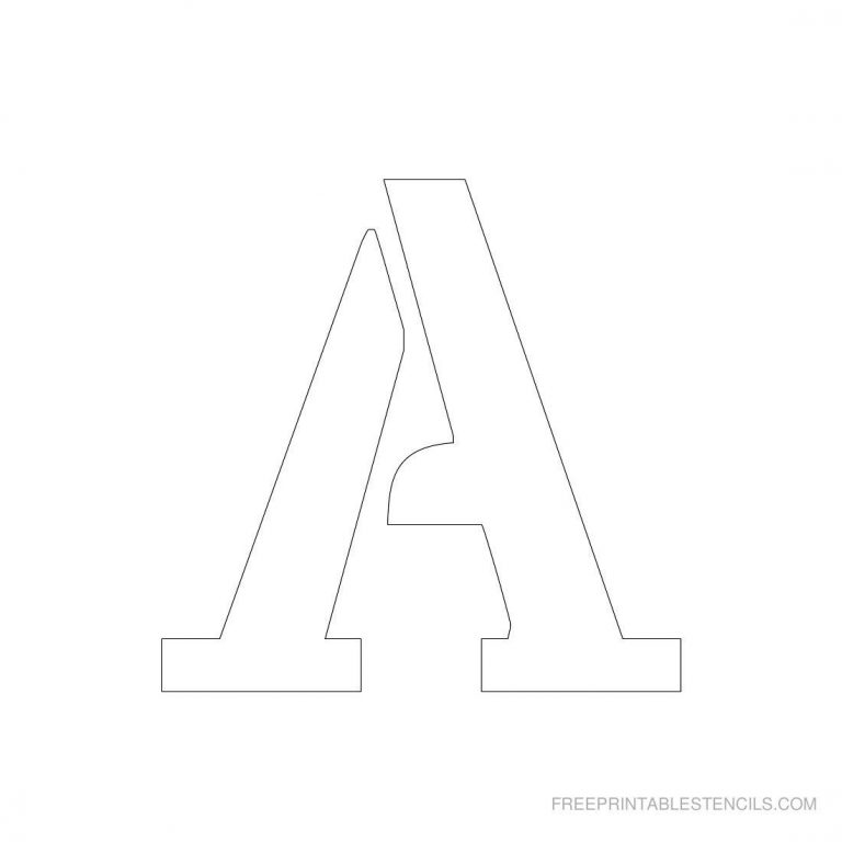 Printable 3 Inch Letter Stencil A Has Full Alphabet Typography Free Printable 8 Inch 7258