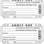 Printable Admit One Invitations Coolest Free Printables | Weddeng   Free Printable Movie Ticket Birthday Party Invitations