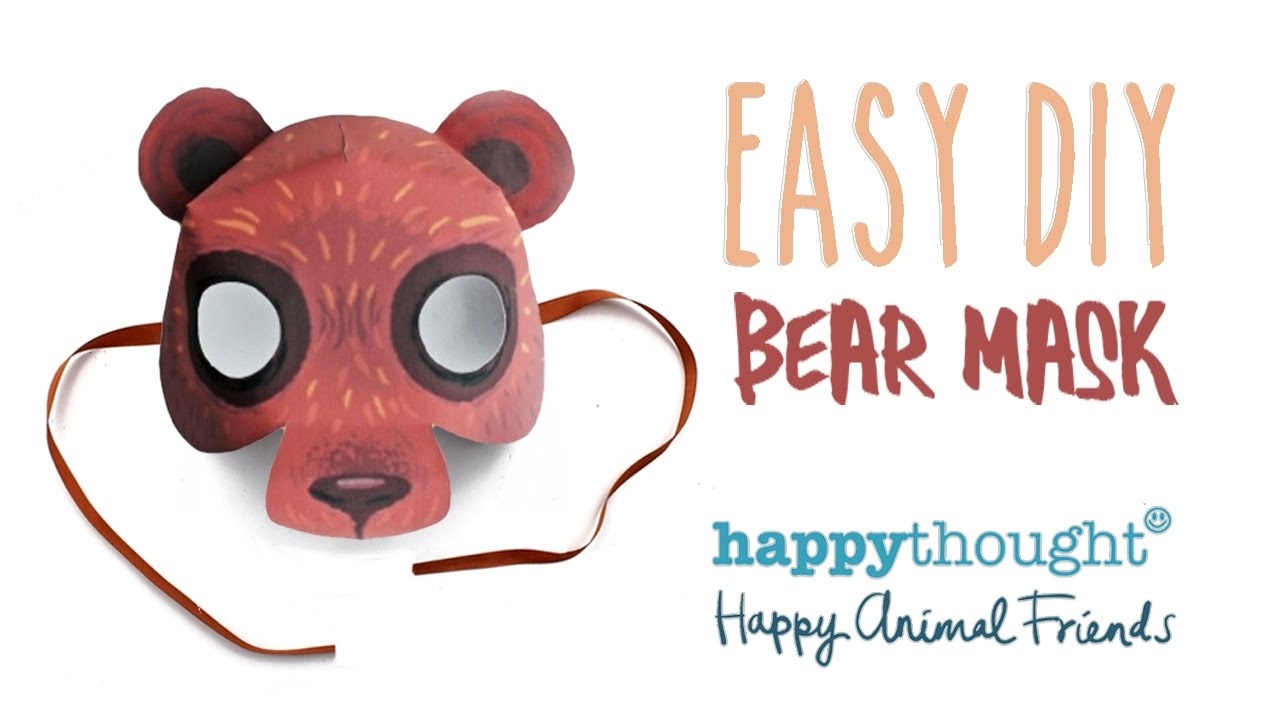 Printable Bear Mask Template + Easy Diy Costume Idea! - Youtube - Free Printable Bear Mask