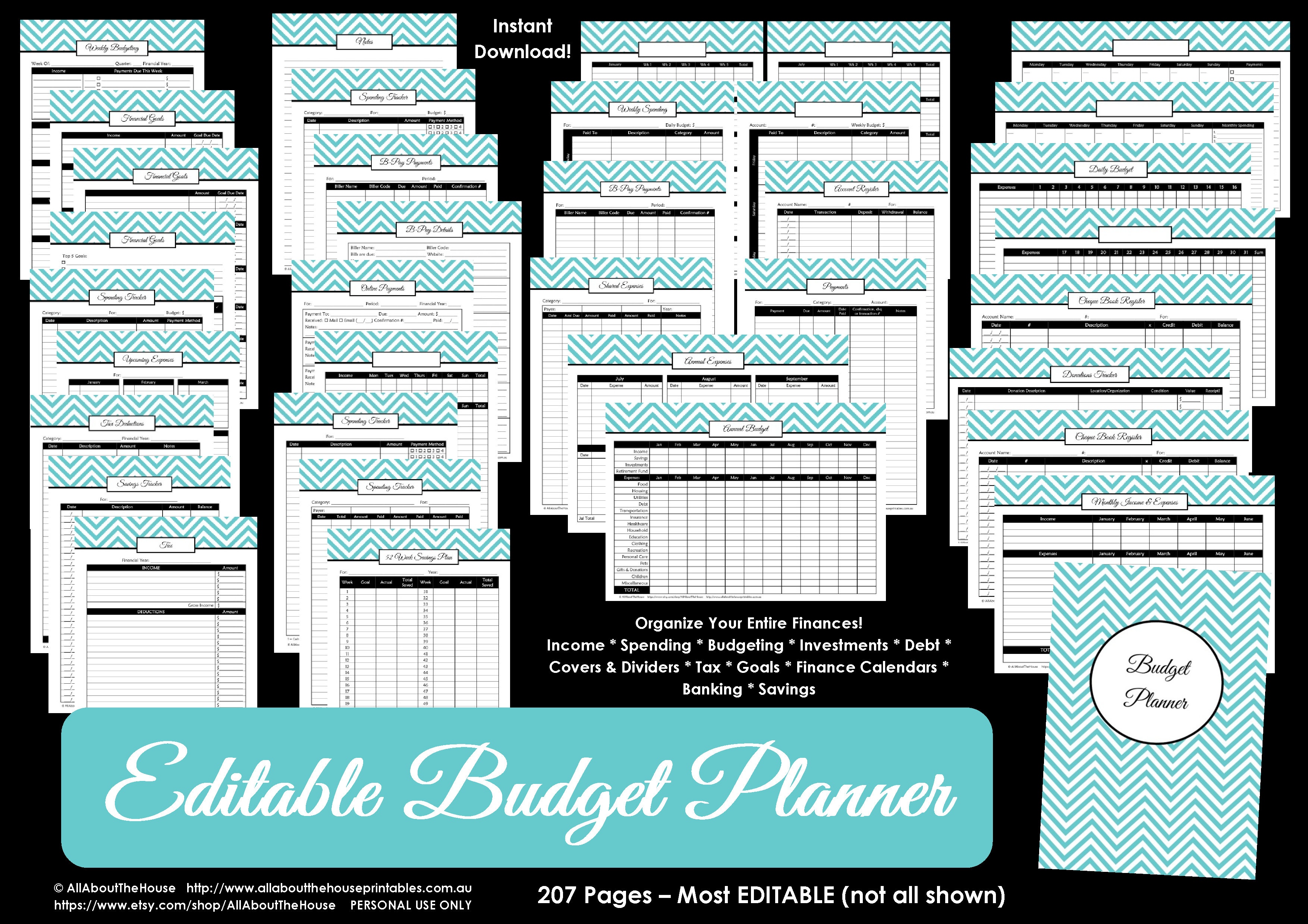 Printable Budget Planner/finance Binder Update - All About Planners - Free Printable Financial Binder
