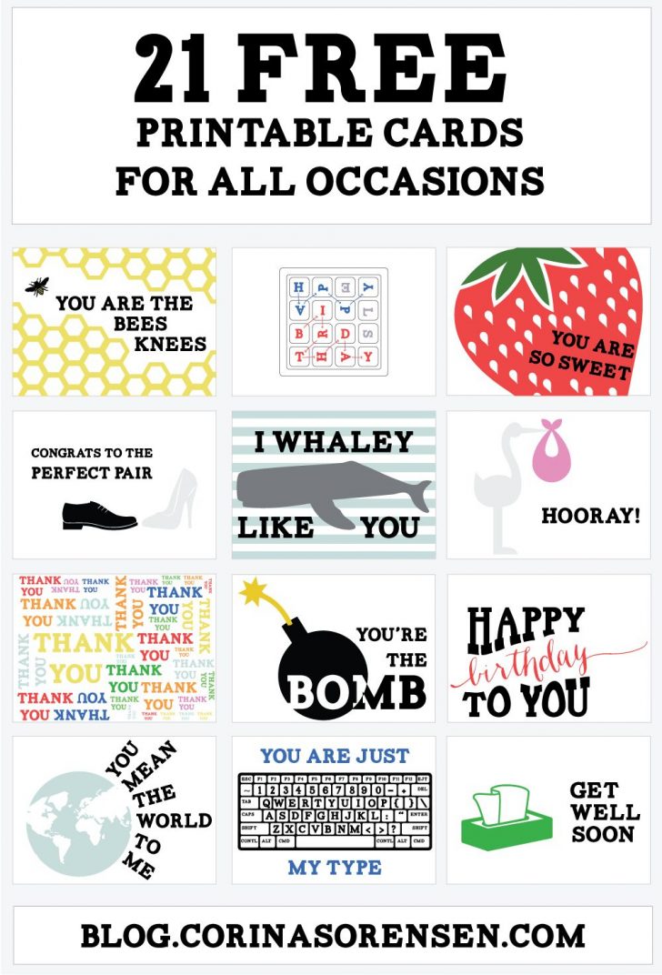 Free Printable Cards For All Occasions