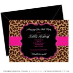 Printable Cheetah Sweet 16 Birthday Invitation Girl Birthday | Etsy   Free Printable Cheetah Birthday Invitations