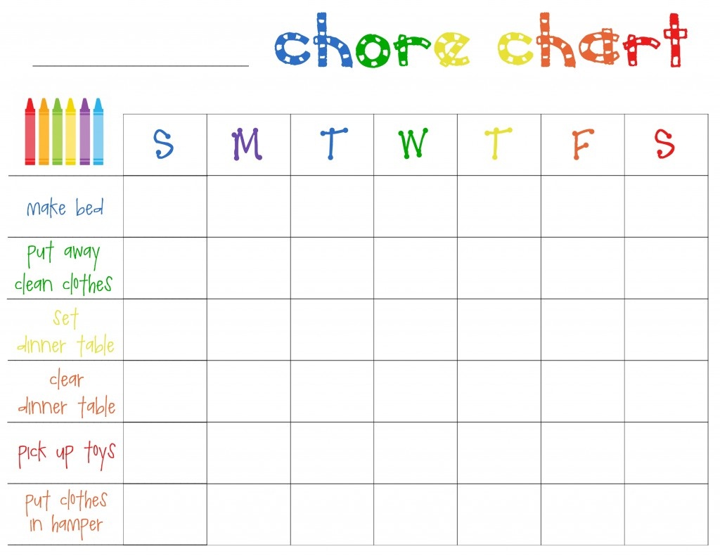 Daily Responsibilities Chart For Kids Free Printable To Help Free Printable Job Charts For