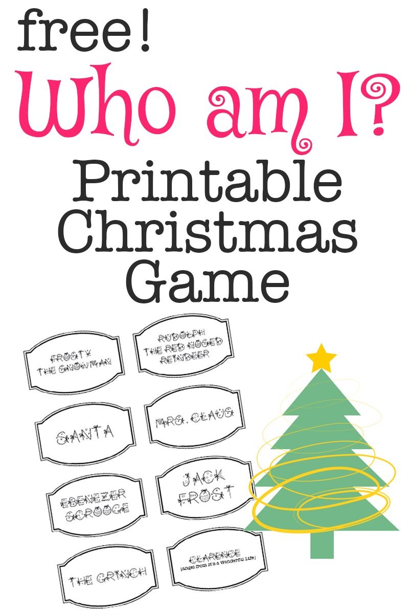 Printable Christmas Game: Who Am I? | Christmas Activities 2 - Free Printable Christmas Games For Family Gatherings