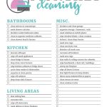Printable Cleaning Checklists For Daily, Weekly And Monthly Cleaning   Free Printable Housework Checklist