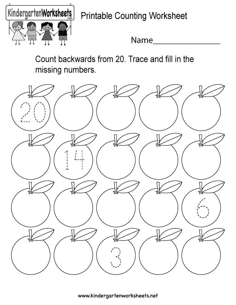 Printable Counting Worksheet - Free Kindergarten Math Worksheet For Kids - Free Printable Counting Worksheets