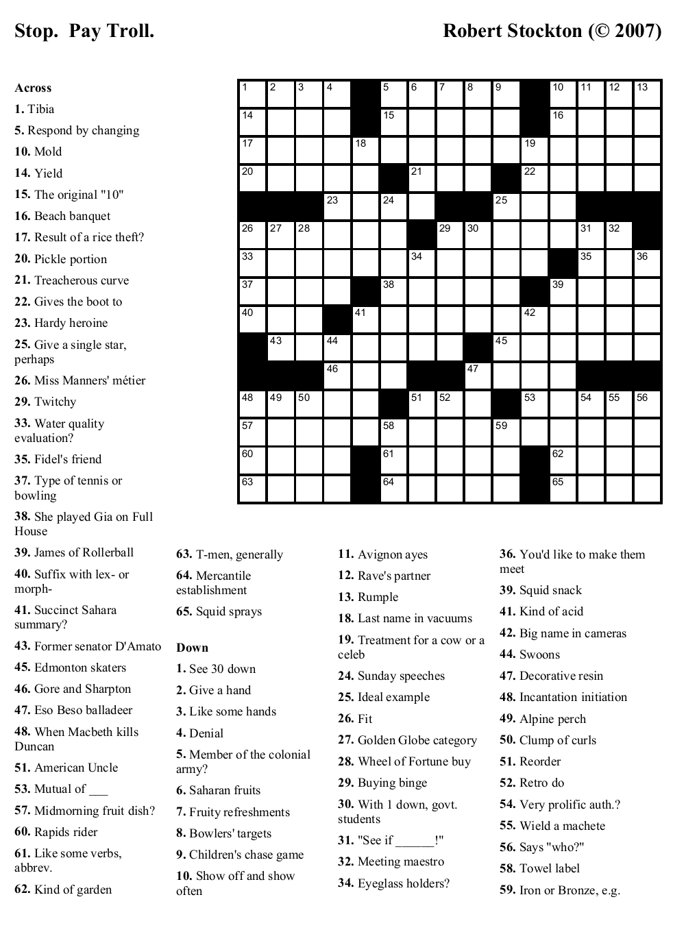 daily free crossword