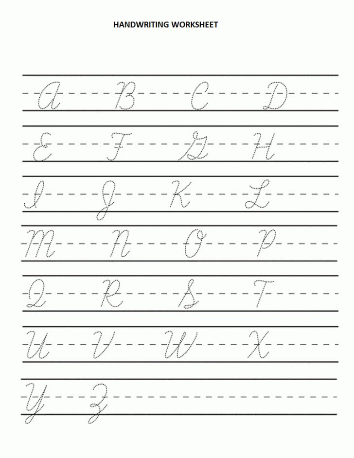 Cursive Letters Worksheet Printable Free