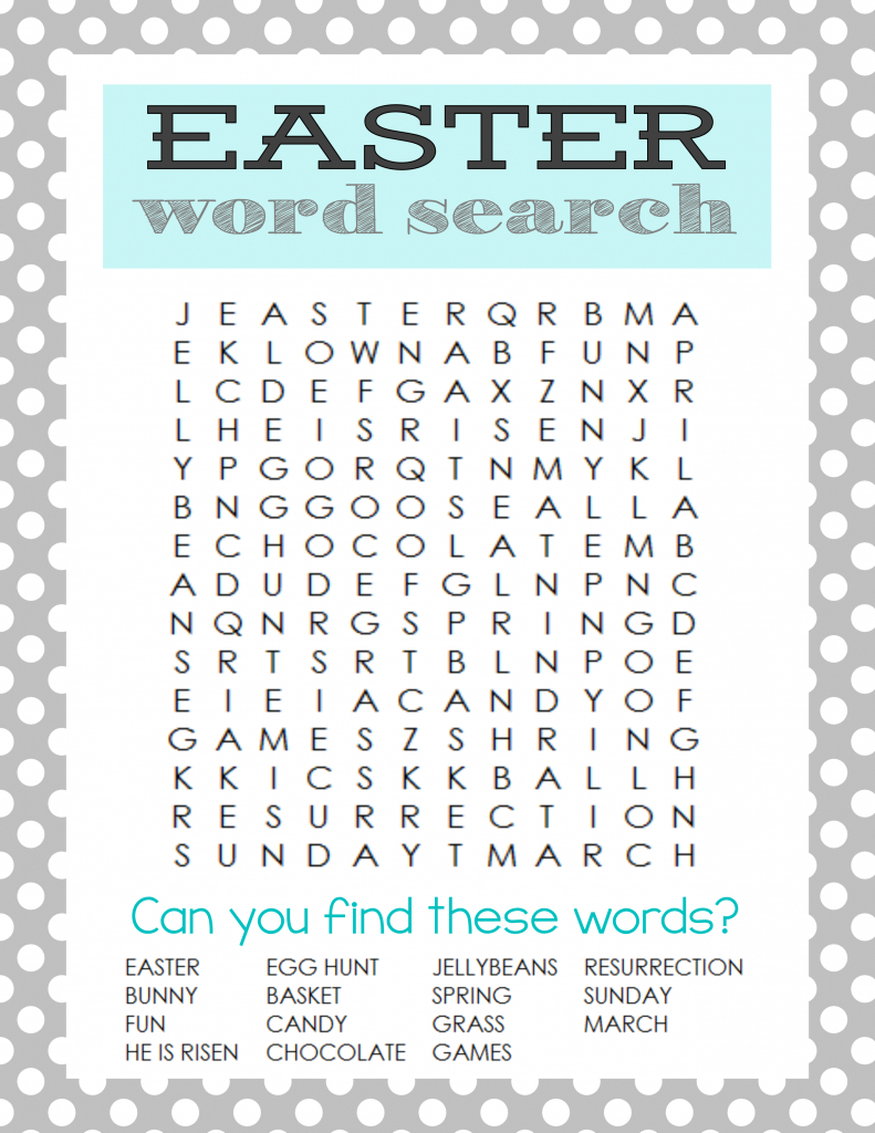 Printable Easter Word Search | Easter Parties And Games | Easter - Free Printable Easter Puzzles For Adults