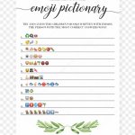 Printable Emoji Pictionary Baby Shower Games Instant   Emoji Baby   Wedding Emoji Pictionary Free Printable