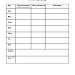 Printable Exercise Activity Log Sheet   Free Printable Workout Journal