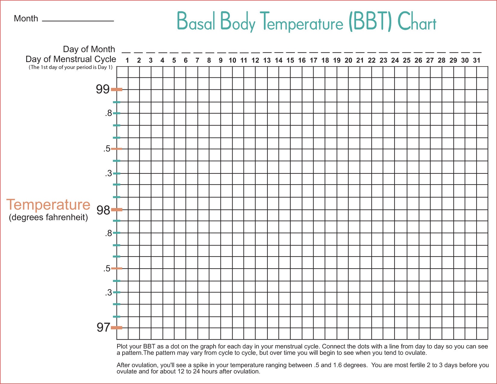 Printable Fertility Calendar 10 Best Images Of Basal Thermometer - Free Printable Fertility Chart