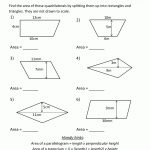 Printable Geometry Worksheets Quadrilateral Area 2 | 5Th Grade Math   Free Printable Geometry Worksheets For Middle School