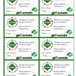 Printable Girl Scouts Cookie Sales Invoice And Thank You Card (8 Per   Free Printable Eagle Scout Thank You Cards