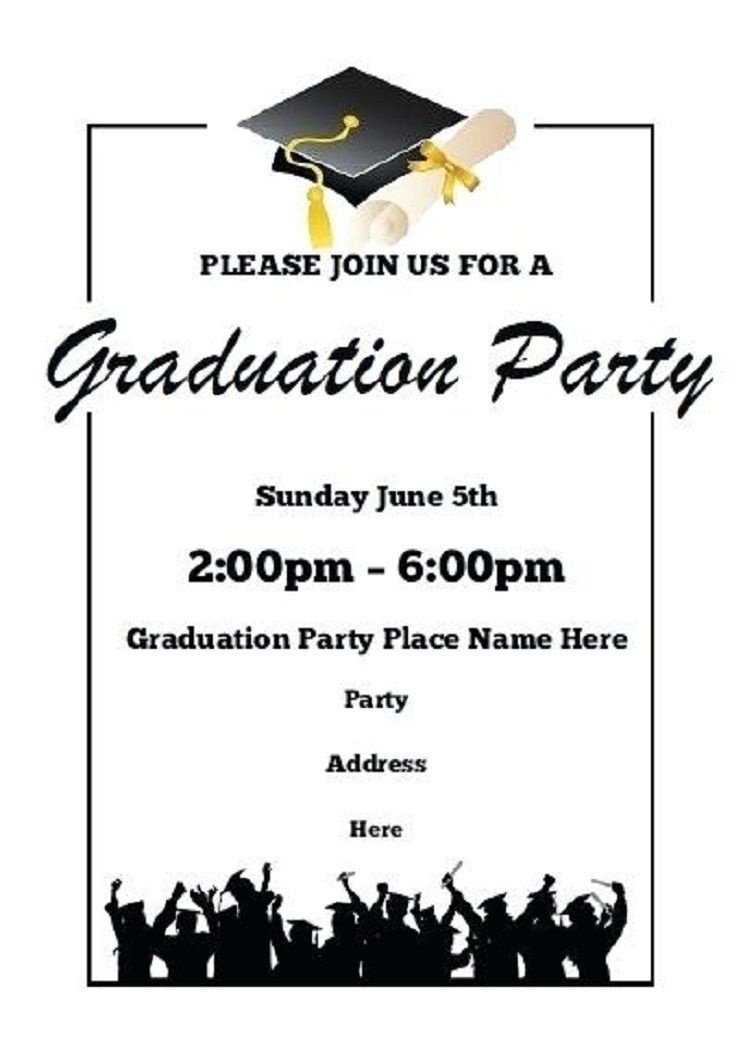 Printable Graduation Party Invitations | Party Invitation Card - Free Printable Graduation Announcements