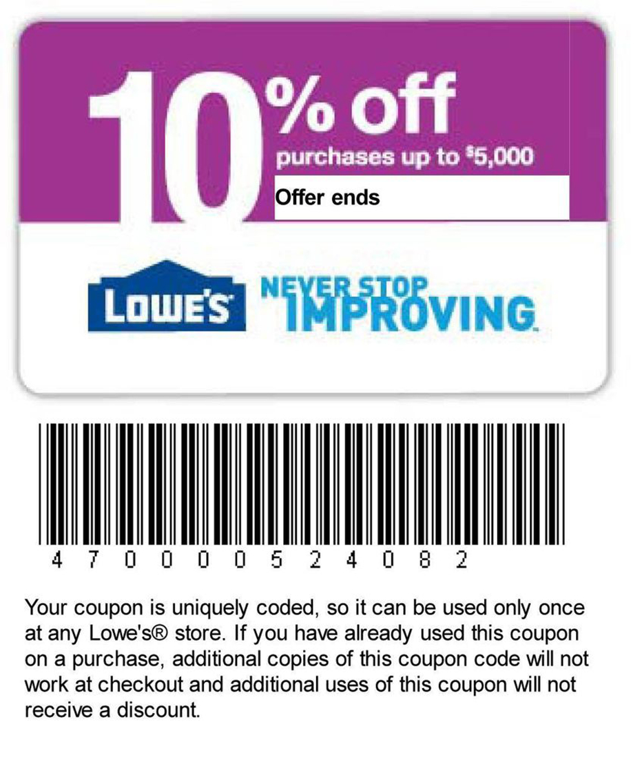 How To Get A Free Lowes 10% Off Coupon Email Delivery Youtube