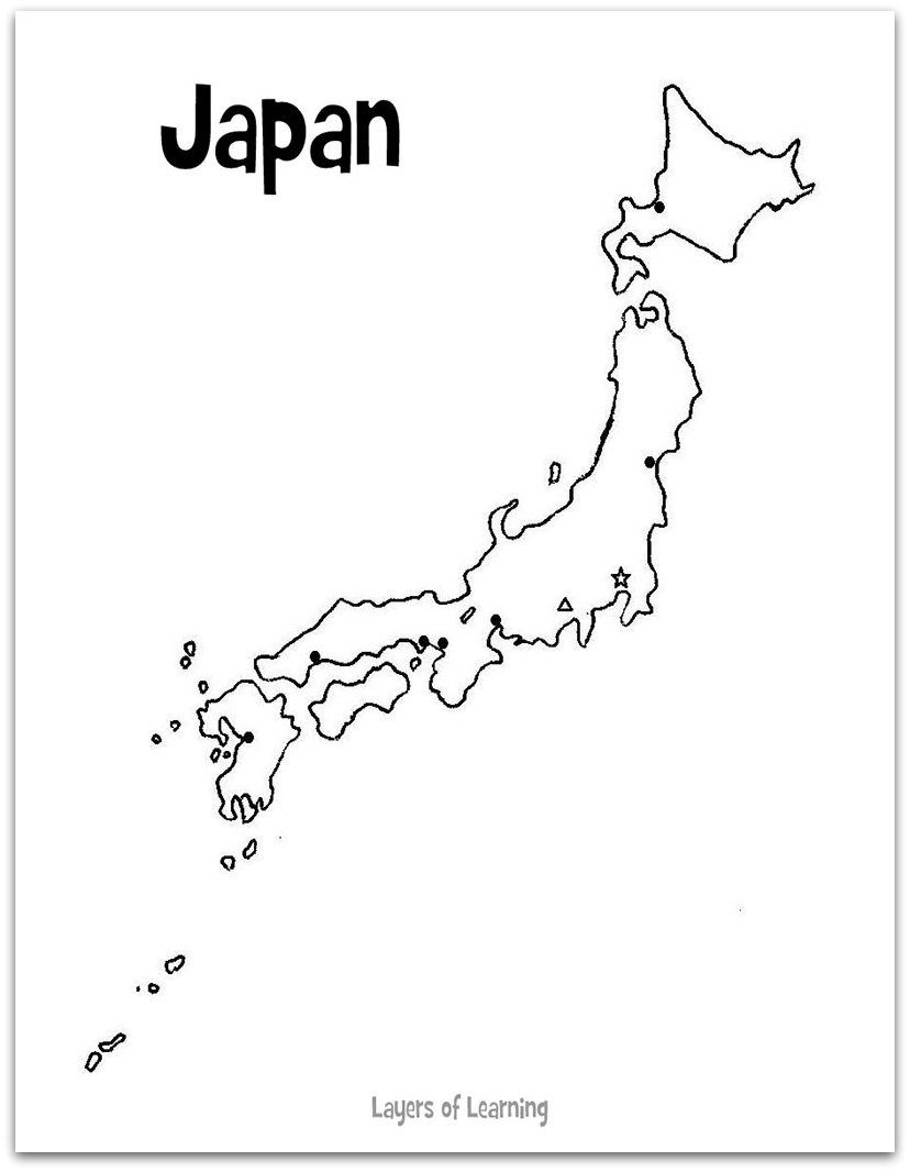 Printable Map Of Japan | Free Printables | Japan For Kids, Map - Free Printable Map Of Japan