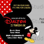 Printable Mickey Mouse Invitations Template | Charles' 1St Bday In   Free Printable Mickey Mouse Invitations