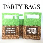 Printable Minecraft Party Favor Bags   Minecraft Printables   Free Printable Minecraft Thank You Notes