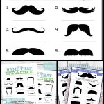 Printable Mustache Bash Game | Baby Shower Ideas | Partyideapros   Name That Mustache Game Printable Free