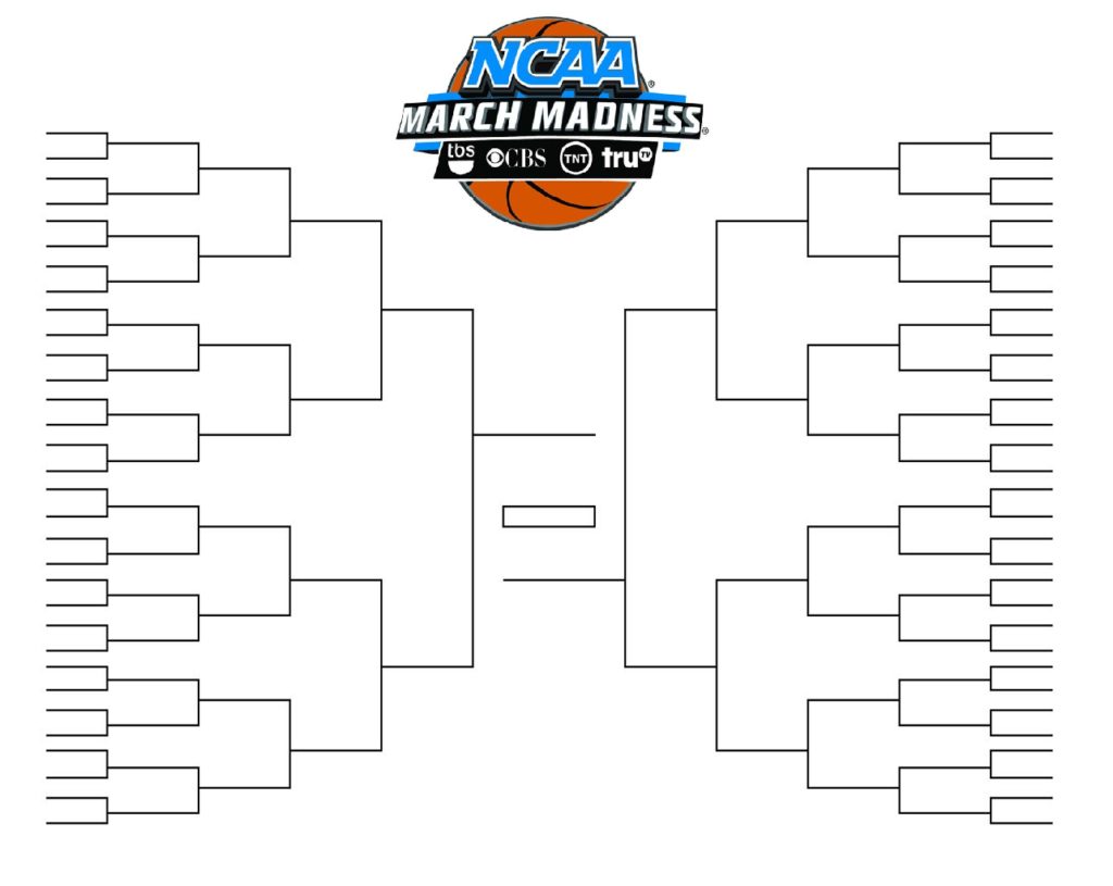 Printable Ncaa Men's D1 Bracket For 2019 March Madness Tournament